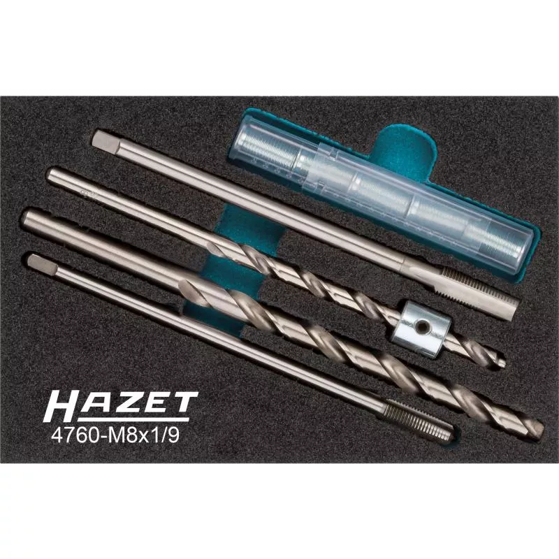 Hazet 4760-M8X1/9 Glow Plug Repair Set, 9 Pieces