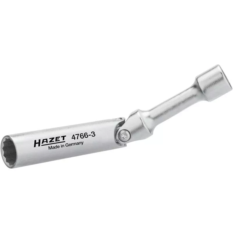 Hazet 4766-3 Spark Plug Wrench, 14mm 12-Point Profile, 3/8" Square Drive