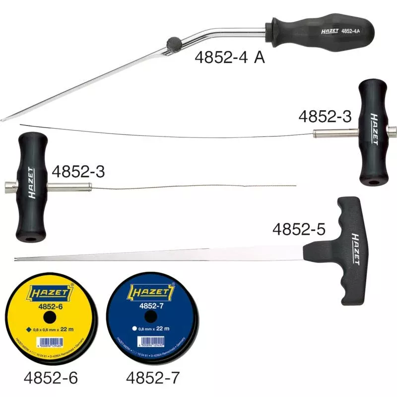 Hazet 4852/6 Tool Set for Car Glass Removal, 6 Pieces