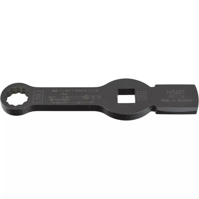 Hazet 4937-21 Box-End Wrench - Striking Face Pattern with 2 Striking, 21mm