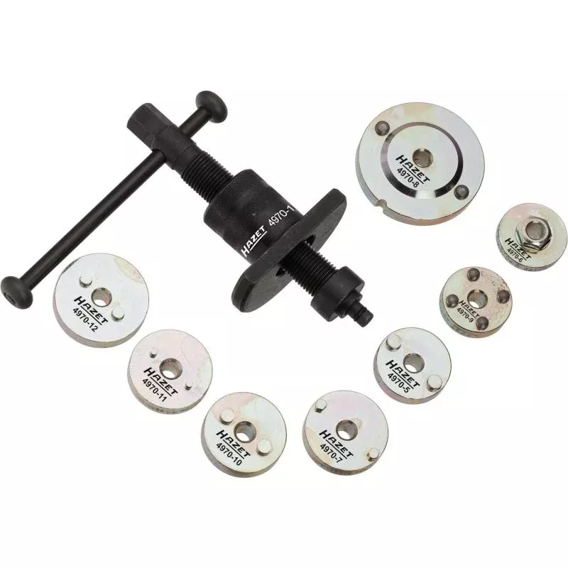 Hazet 4970/9 Brake Piston Readjusting Tool Set, 9 Pieces