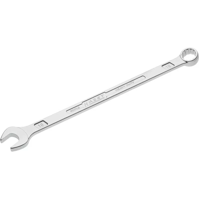Hazet 600LG-18 Combination Wrench, Extra Long, Slim Design, 18mm