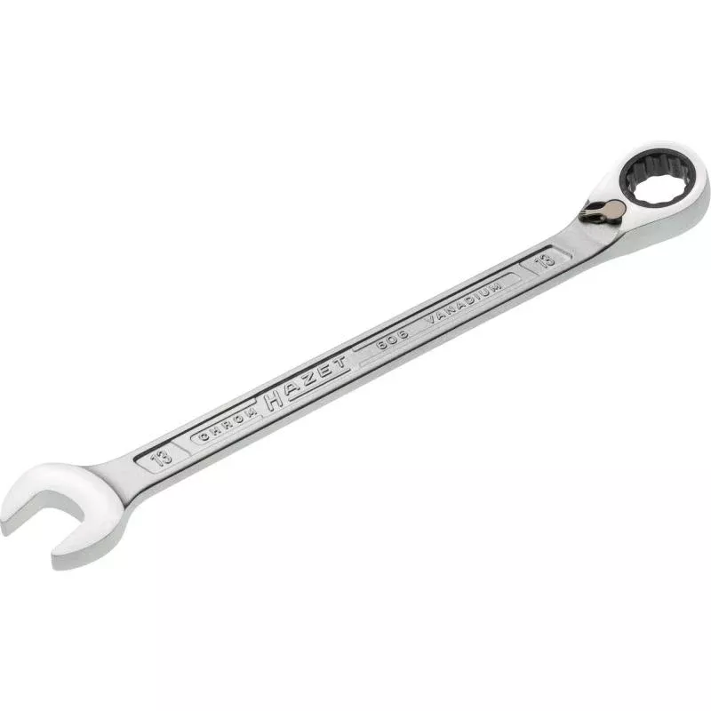 Hazet 606-13 Ratcheting Combination Wrench, 12-Point, 13mm