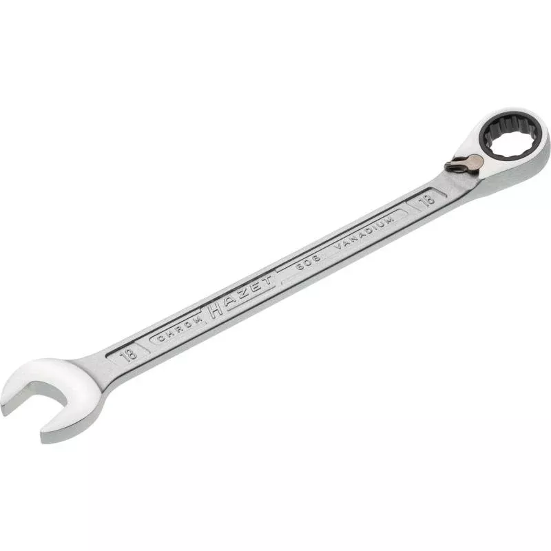 Hazet 606-18 Ratcheting Combination Wrench, 12-Point, 18mm