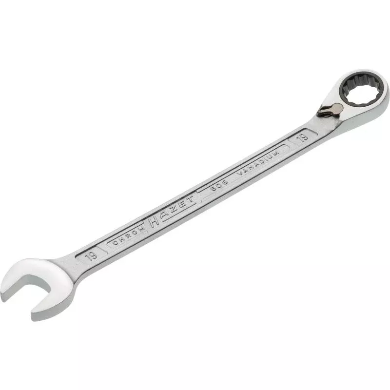 Hazet 606-19 Ratcheting Combination Wrench, 12-Point, 19mm