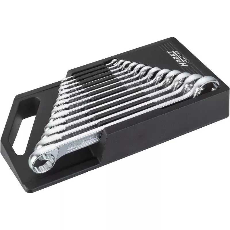 Hazet 610N/12RS Double Box-End Wrench Set, 12-Point, 12 Pieces