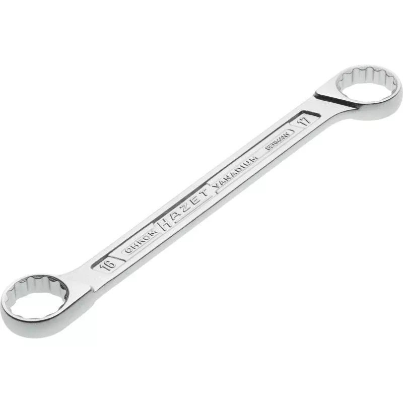 Hazet 610N-16X17 Double Box-End Wrench, 12-Point, 16x17mm