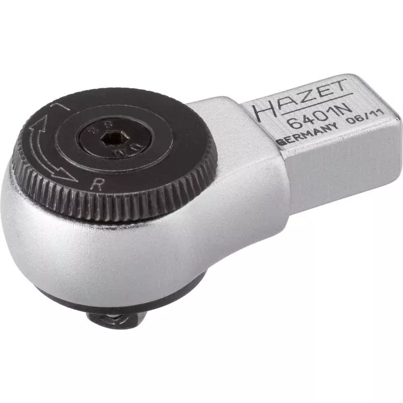 Hazet 6401N Insert Reversible Ratchet, 9x12mm Insert Square Drive, 6.3mm (1/4") Square