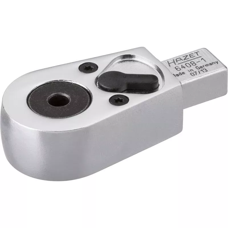 Hazet 6408-1 Insert Reversible Ratchet for Bits, 9x12mm Insert Square Drive, 8mm (5/16") Hollow Hex