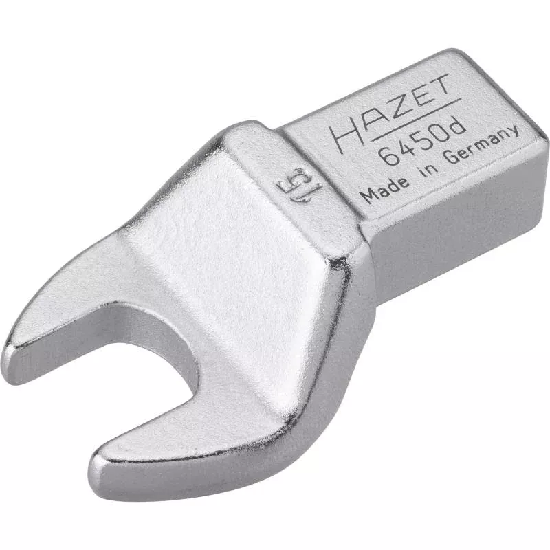 Hazet 6450D-15 Insert Open-End Wrench, 14x18mm Insert Square Drive, 15mm Hex