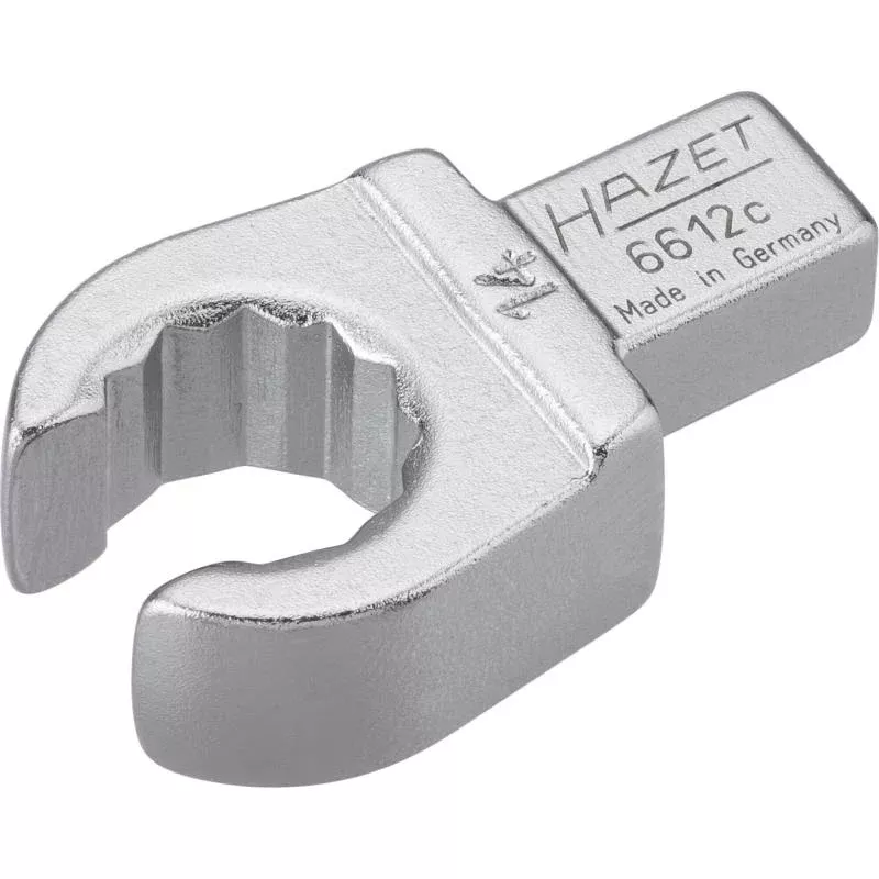 Hazet 6612C-14 Insert Open Box-End Wrench, 9x12mm Insert Square Drive, 14mm 12-Point