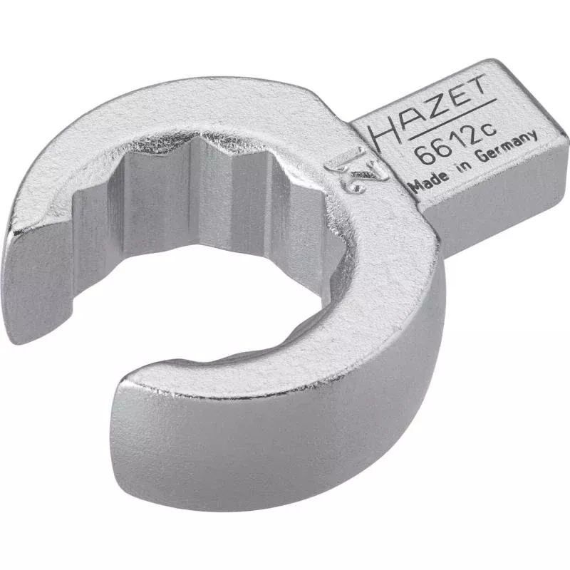 Hazet 6612C-21 Insert Open Box-End Wrench, 9x12mm Insert Square Drive, 21mm 12-Point