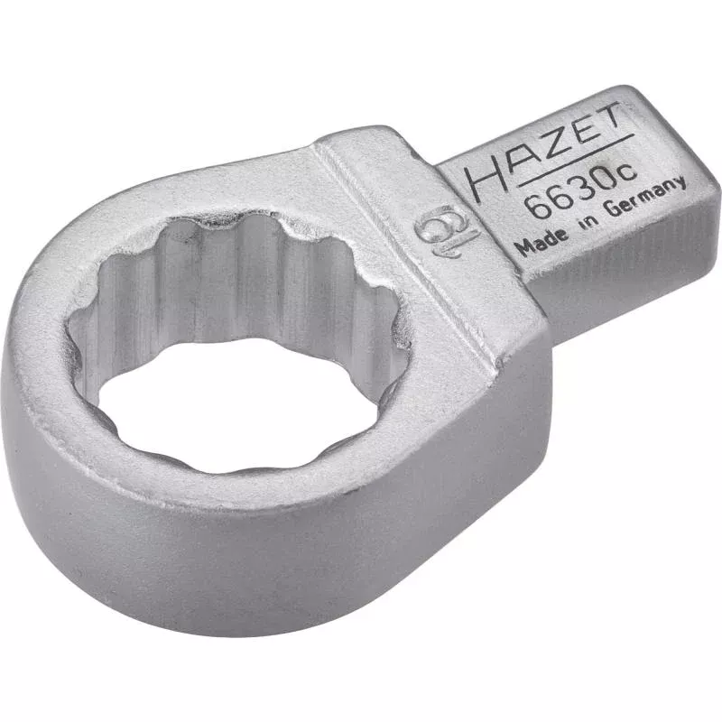 Hazet 6630C-19 Insert Box-End Wrench, 9x12mm Insert Square Drive, 18mm 12-Point