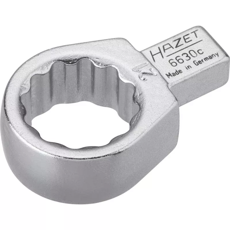 Hazet 6630C-21 Insert Box-End Wrench, 9x12mm Insert Square Drive, 21mm 12-Point