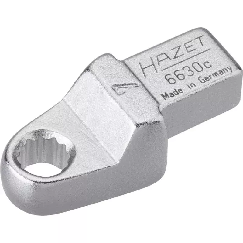Hazet 6630C-7 Insert Box-End Wrench, 9x12mm Insert Square Drive, 7mm 12-Point