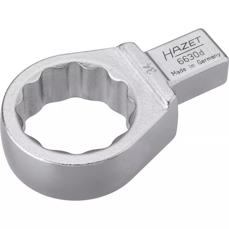 Hazet 6630D-34 Insert Box-End Wrench, 14x18mm Insert Square Drive, 34mm 12-Point