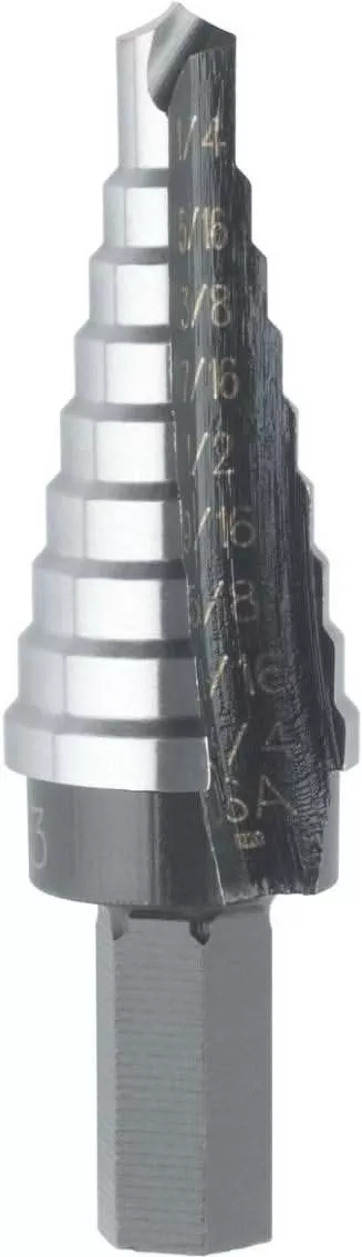 Irwin 10233 UNIBIT HSS #3 9 Step Drill Bit 1/4-in. - 3/4-in.