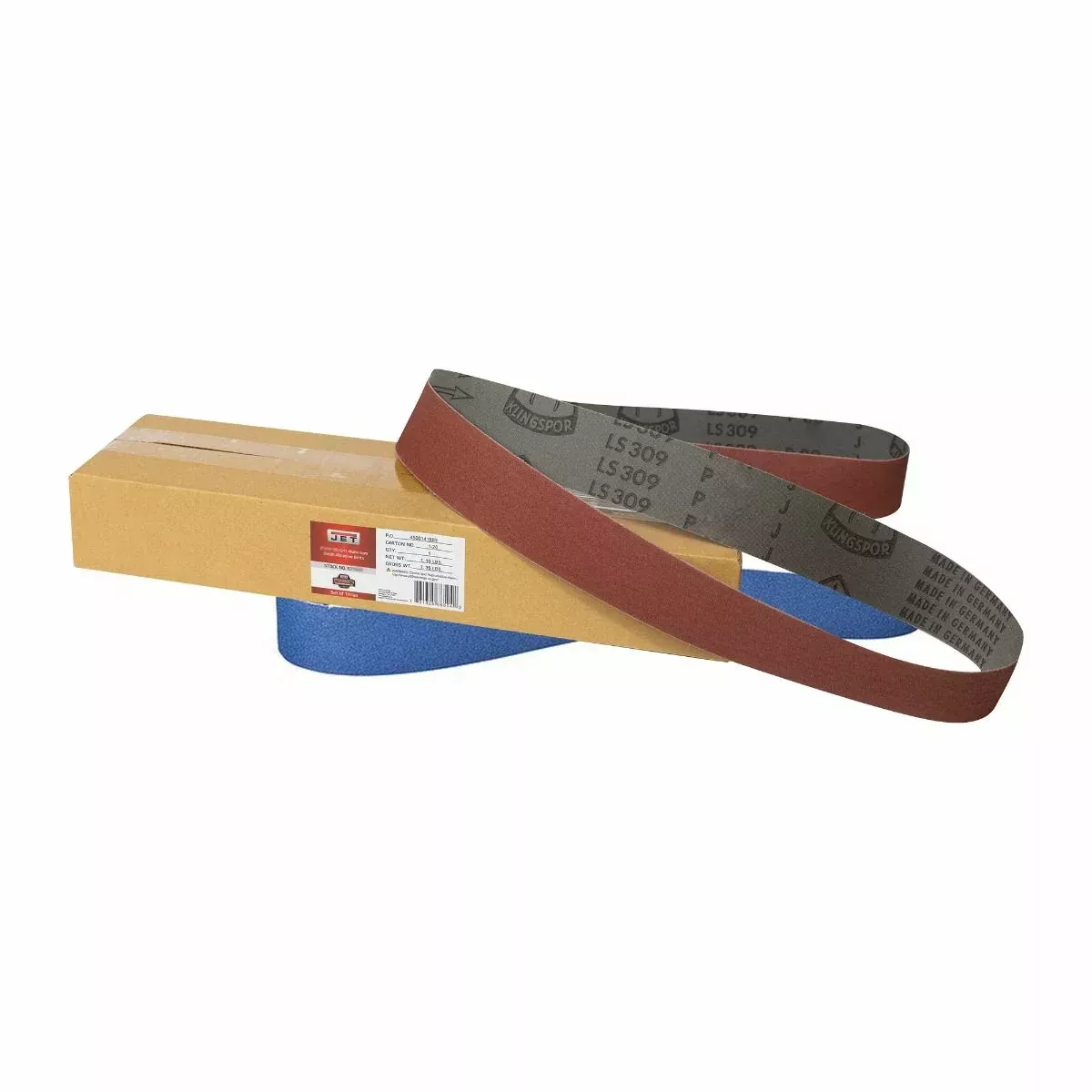 JET 3 PC. 4" X 36" 36/50G Aluminum Oxide & 180G Zirconium Sanding Belts