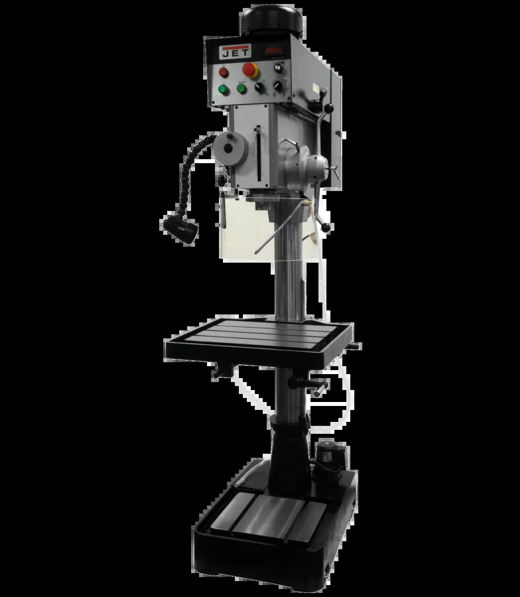 JET Geared Head Drill Press w/ Power Downfeed, 2HP, 3Ph, 230V | JDP20EVST-230-PDF
