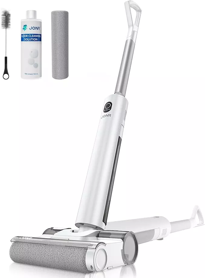 JONR S20 Pro Cordless Wet Dry Vacuum Cleaner, 180°Lay-Flat Design, Lightweight Vacuum Mop with Self-Cleaning, Self-Drying and Edge Cleaning, Floor Cleaner for Tiles and Hard Floors