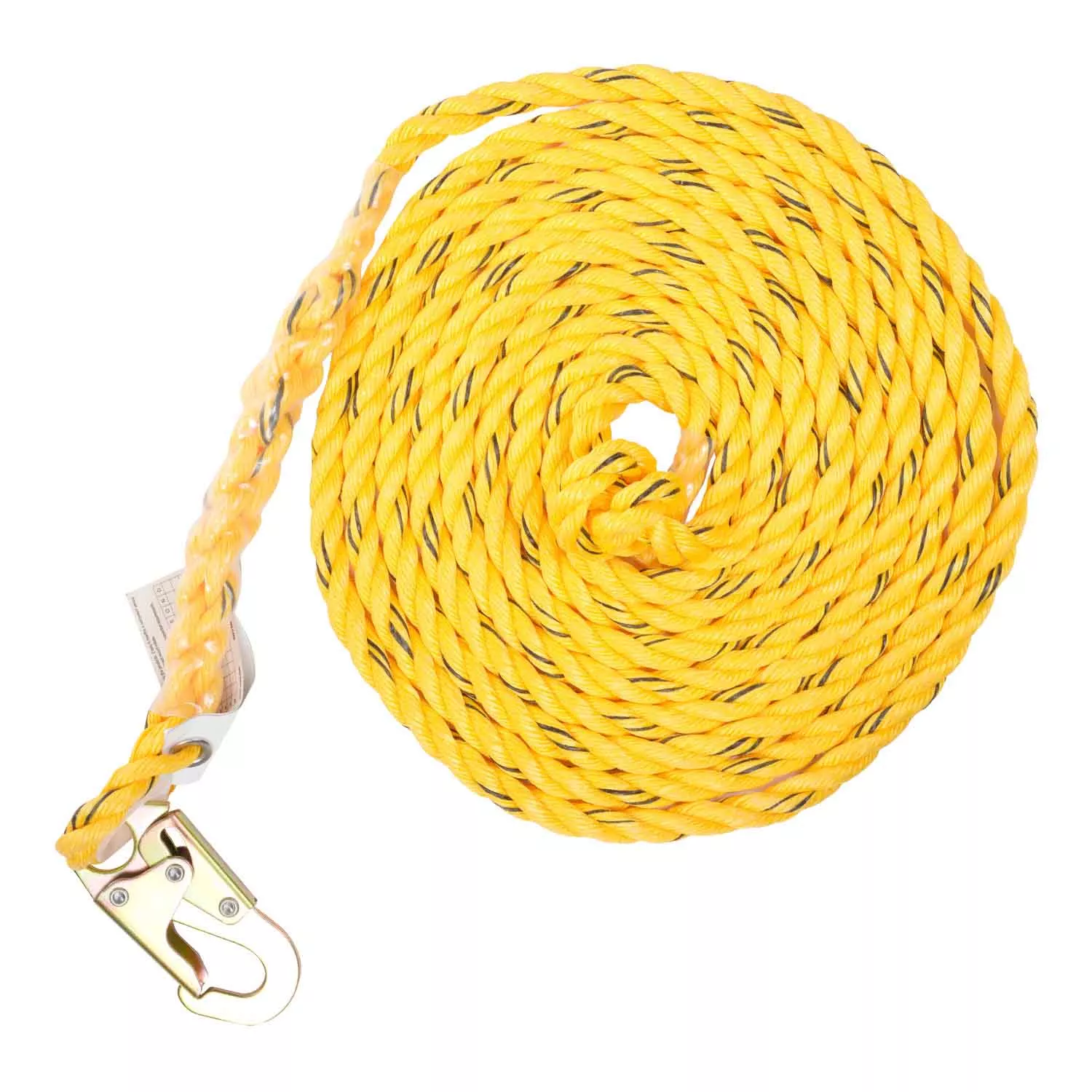 K Strong 25' Vertical Polysteel Rope Lifeline w/ Locking Snap Hook UFR100025