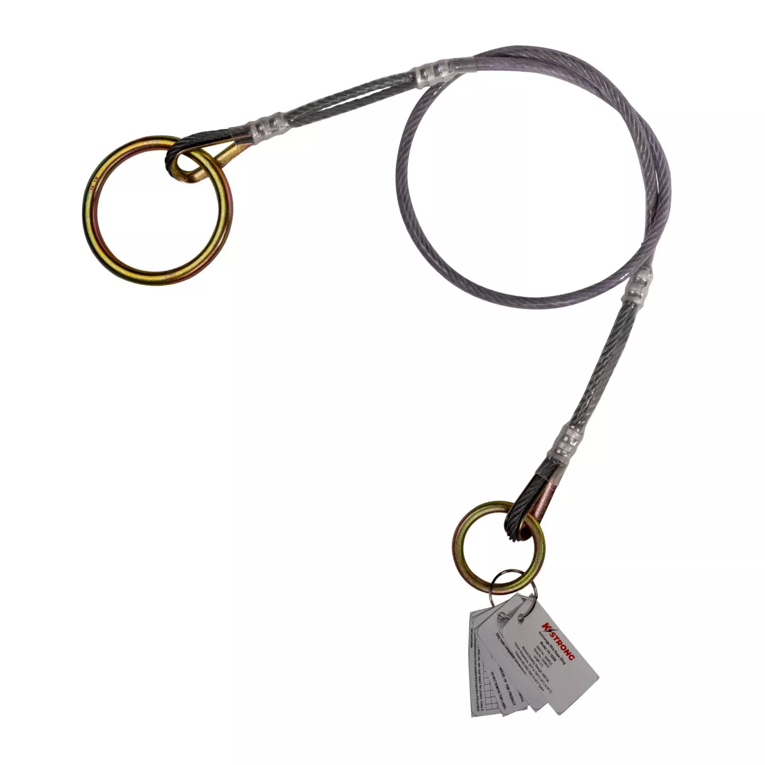 K Strong 6' Coated Wire Cable Sling with Large and Small O-Rings UFA710106