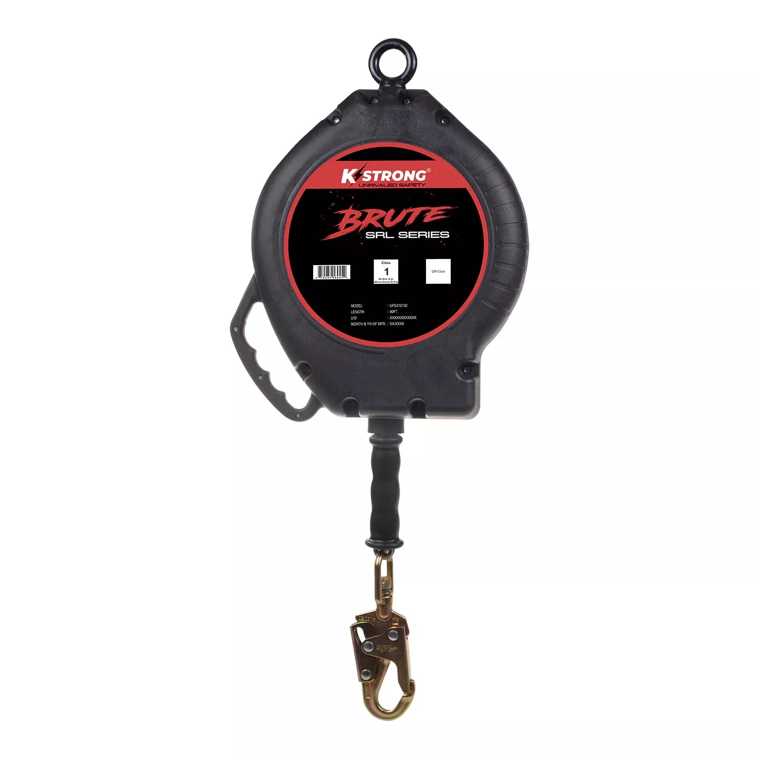 K Strong BRUTE 90' Galvanized Steel Cable SRL with Swivel Snap Hook UFS310090
