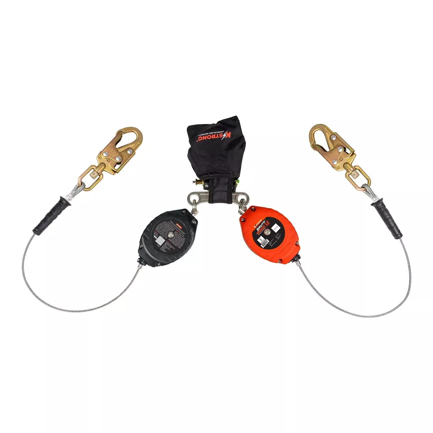 K Strong BRUTE Backer LE Dual 8.5' Cable SRL-P with Swivel Snap Hooks at Anchorage End UFS310206LD