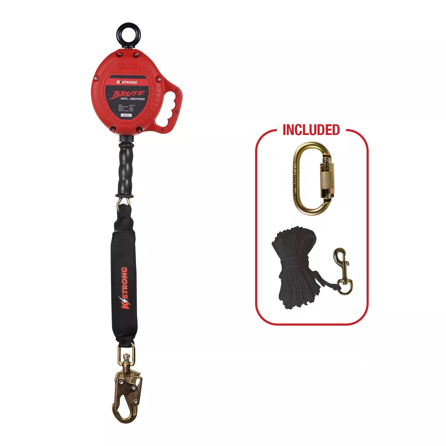 K Strong BRUTE LE 18' Cable Leading Edge SRL with Swivel Snap Hook UFS310018L