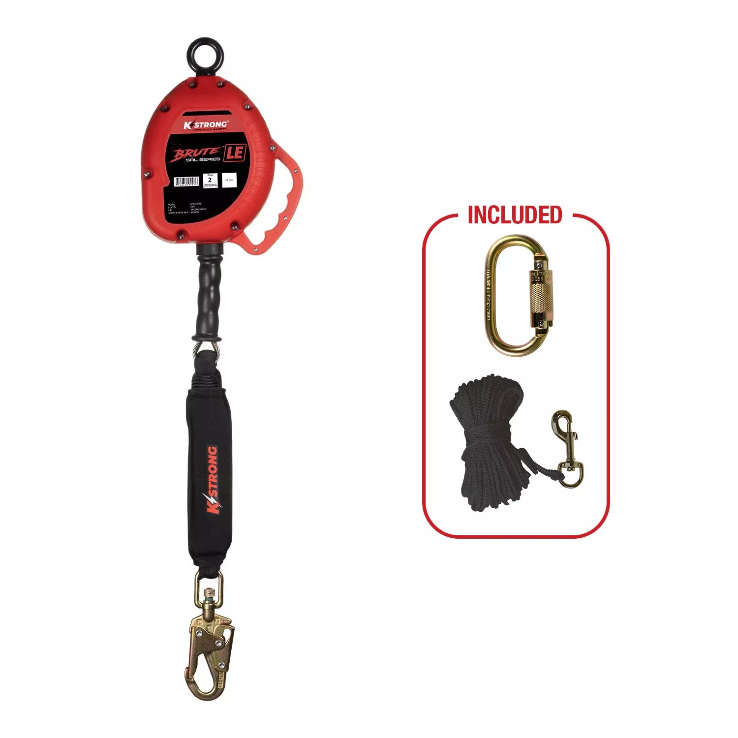 K Strong BRUTE LE 25' Cable Leading Edge SRL with Swivel Snap Hook UFS310025L