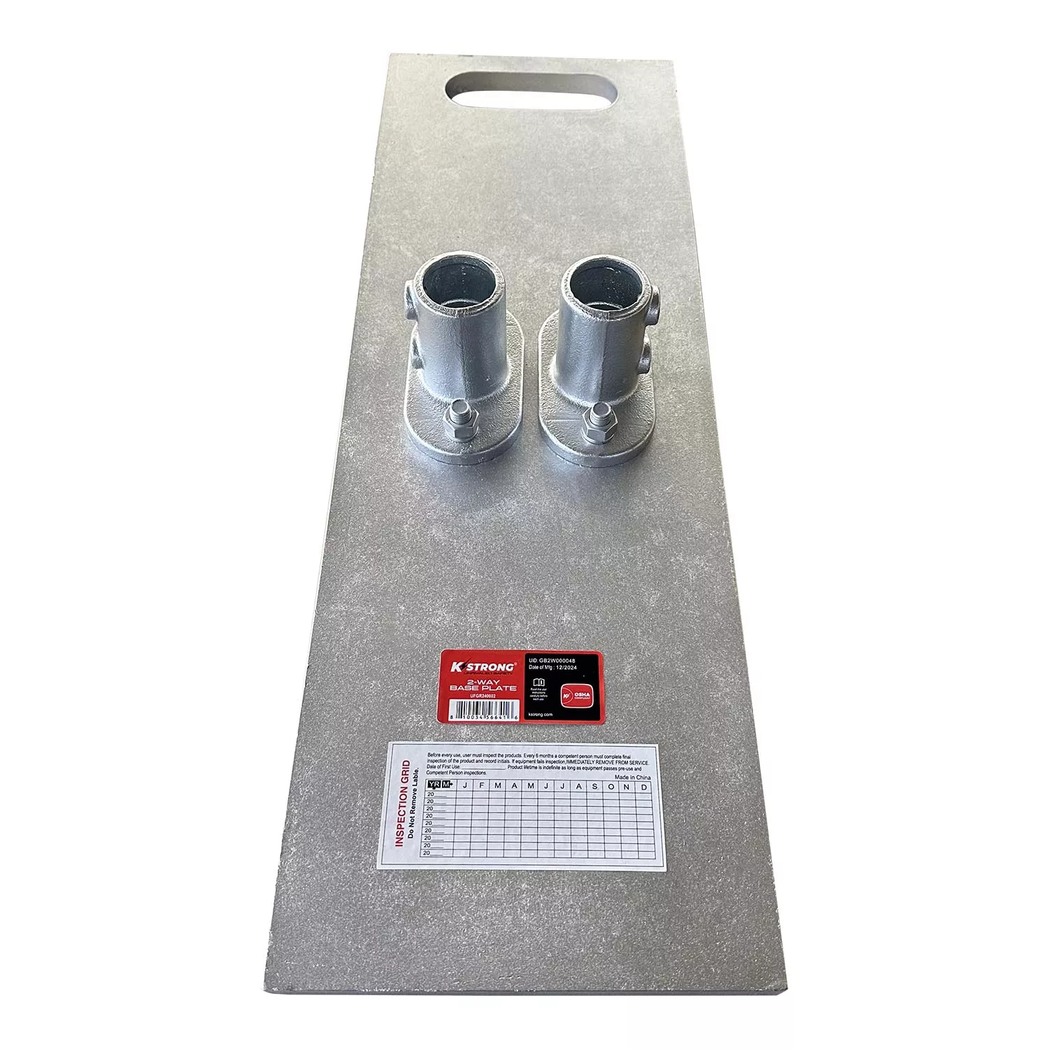 K Strong Guardrail 2-way Multidirectional Baseplate UFGR240002