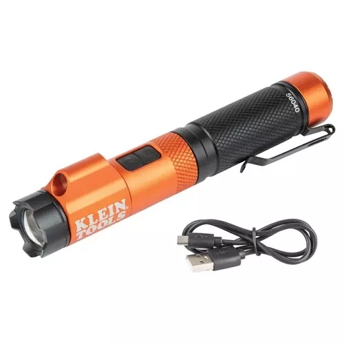 Klein Focus Flashlight w/ Red Laser USB Rechargeable 350 Lumens 56040