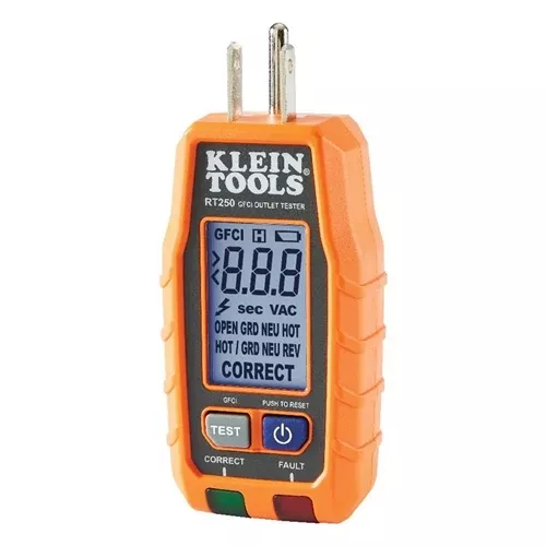 Klein GFCI Receptacle Tester w/ LCD RT250