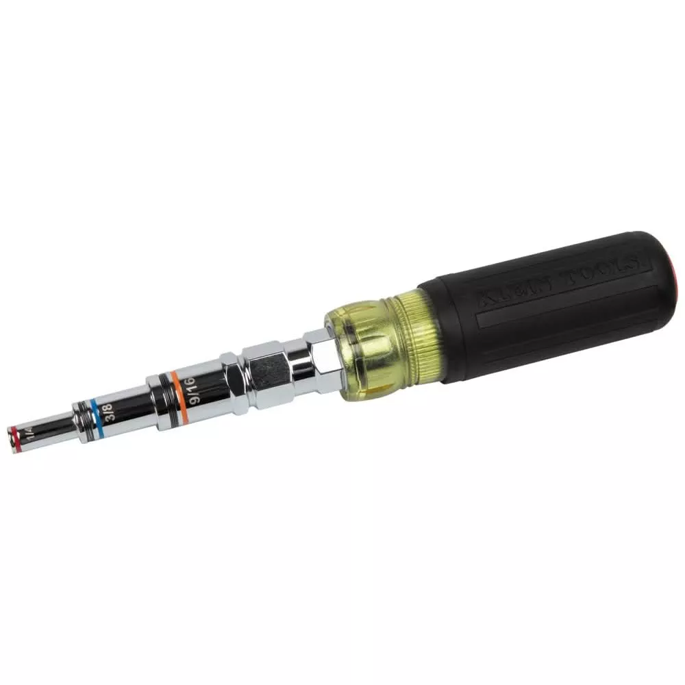 Klein Tools 32809MAG 9-in-1 Pass Through SAE Multi-Nut Driver, Magnetic
