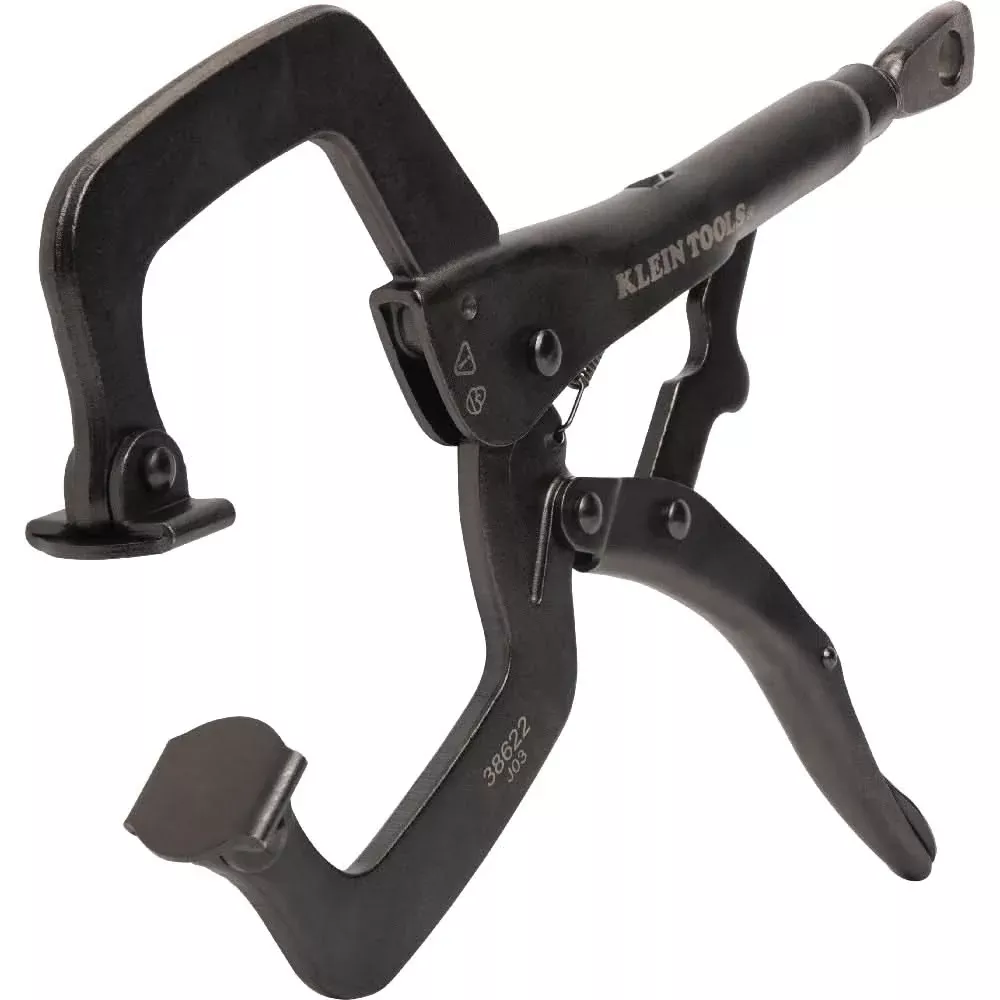 Klein Tools 38622 C-Clamp Locking Pliers With Swivel Jaws, 11-Inch