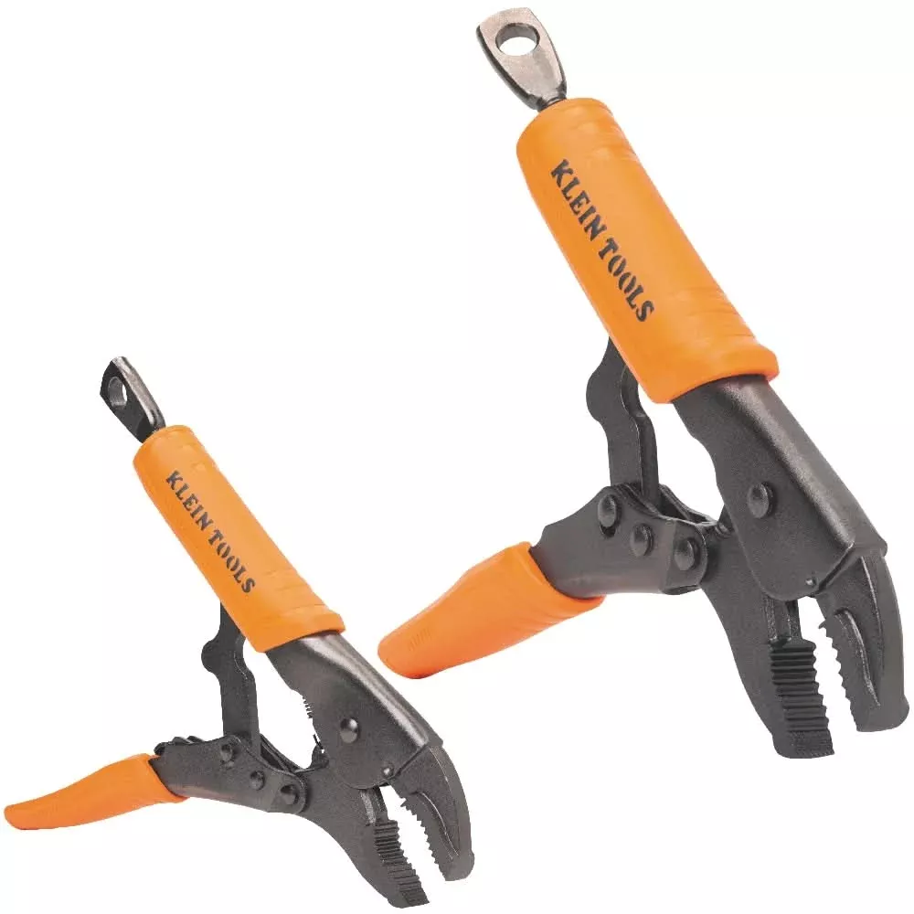 Klein Tools 38660 2-Piece Curved Jaw Locking Pliers Set, 7-Inch and 10-Inch