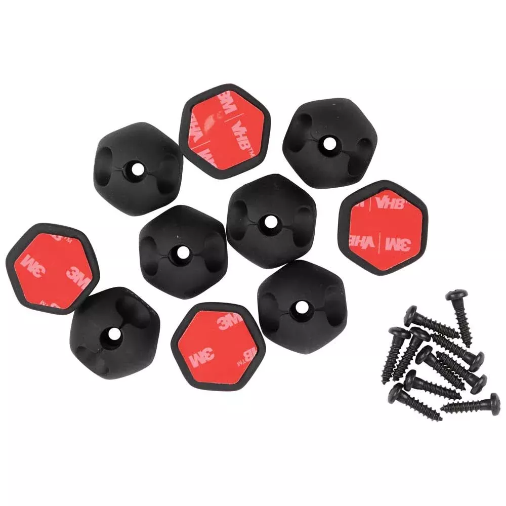 Klein Tools 450-400 Self-Adhesive Cable Mounting Clips, 1 Slot (10-Pack)
