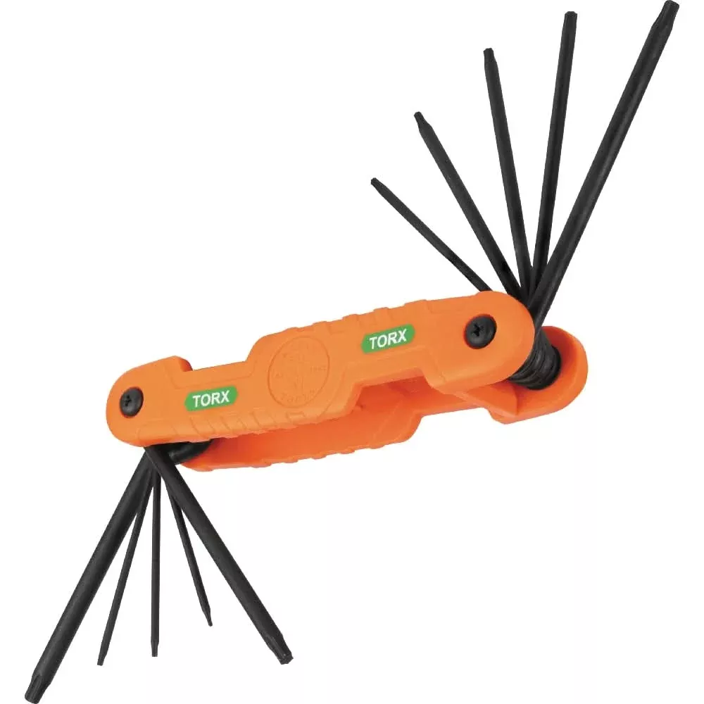 Klein Tools 70550T Pro Folding Hex Key Set, 10-Key, TORX Sizes