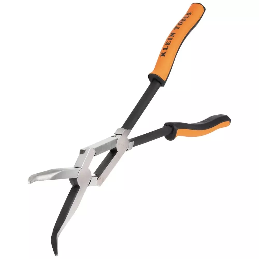 Klein Tools 71401 Pliers, Long Reach Needle Nose Pliers, Bent Nose, 13 in.