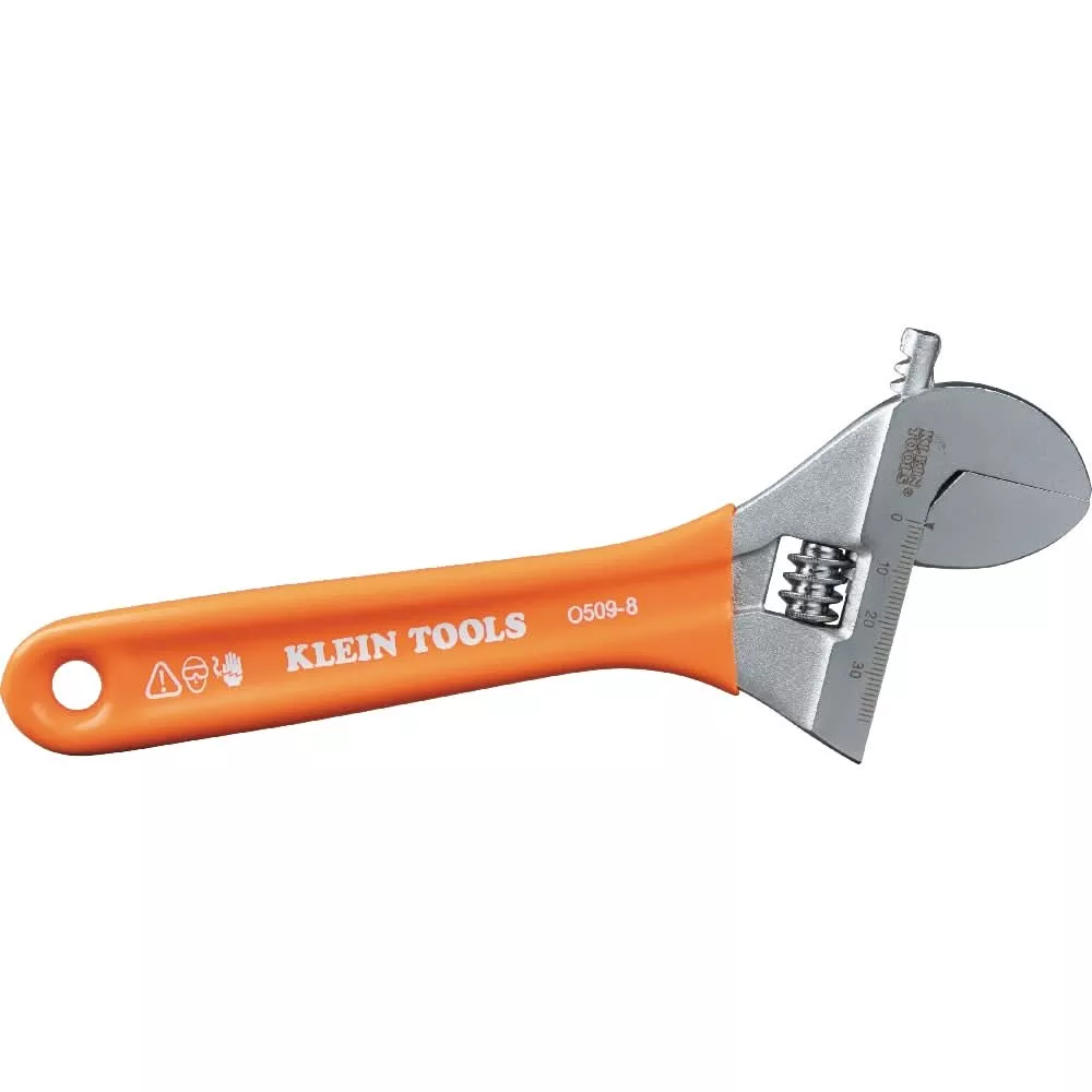 Klein Tools O5098 Extra-Wide Jaw Adjustable Wrench, 8 in.