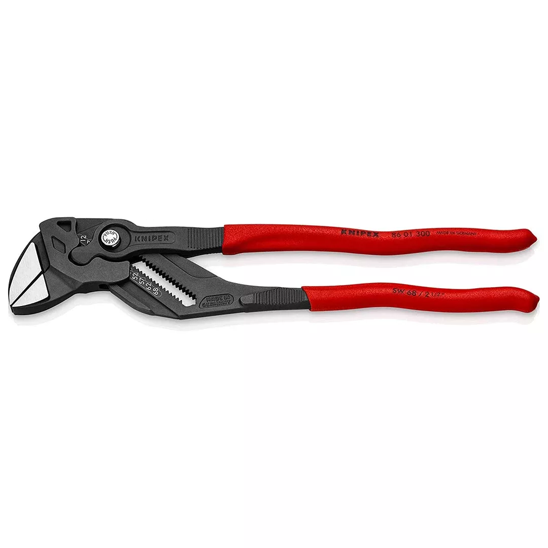 Knipex 12" Black Finish Pliers Wrench w/ Plastic Grip 86 01 300