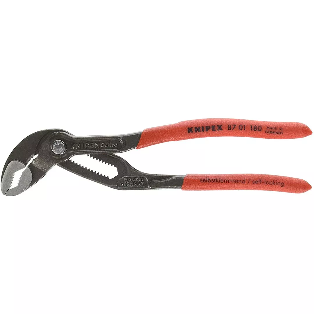 Knipex 7-1/4" Cobra High-Tech Water Plump Pliers w/ Plastic Grip 87 01 180