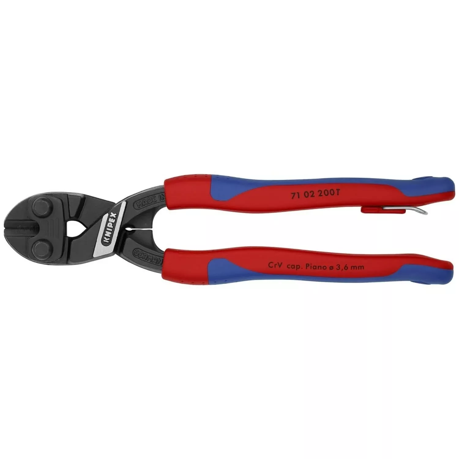 Knipex 71 02 200 T BKA CoBolt High Leverage Compact Bolt Cutters-Tethered Attachment