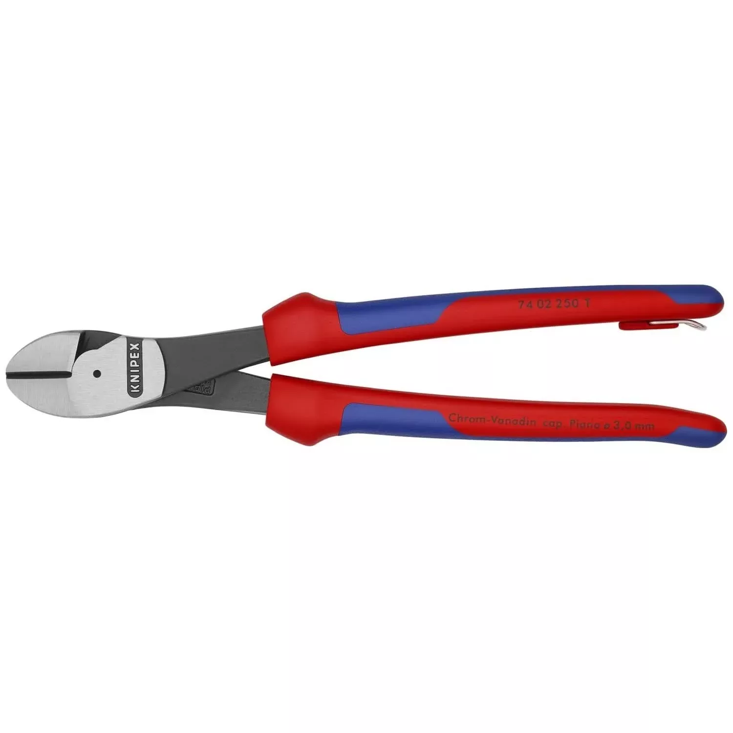 Knipex 74 02 250 T BKA High Leverage Diagonal Cutters-Tethered Attachment