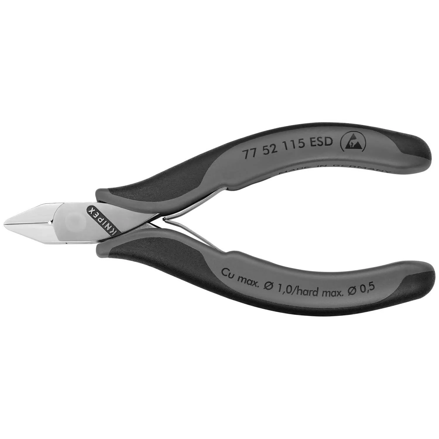 Knipex 77 52 115 ESD Electronics Diagonal Cutters-ESD Handles