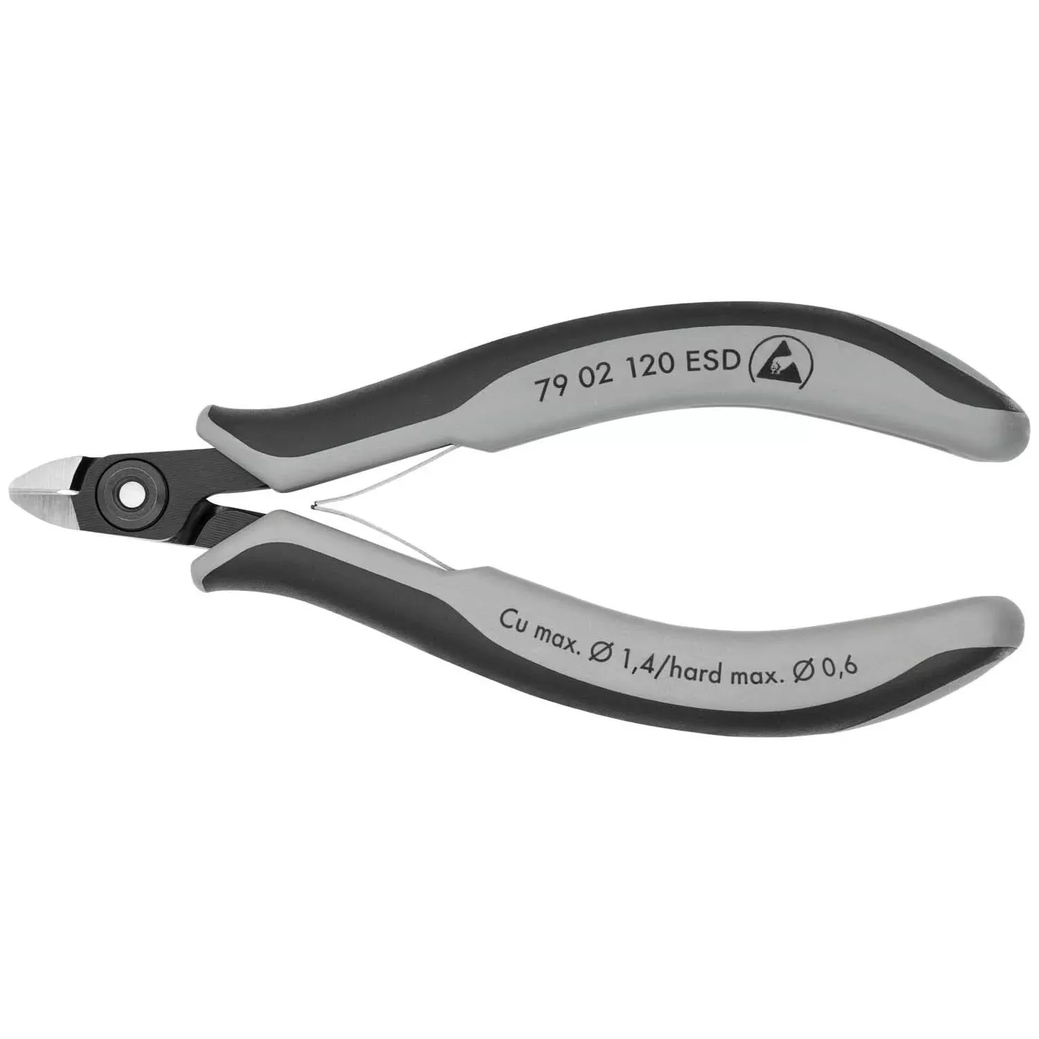 Knipex 79 02 120 ESD Electronics Diagonal Cutters-ESD Handles
