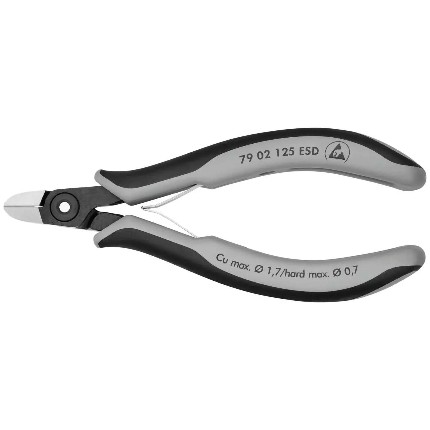 Knipex 79 02 125 ESD Electronics Diagonal Cutters-ESD Handles
