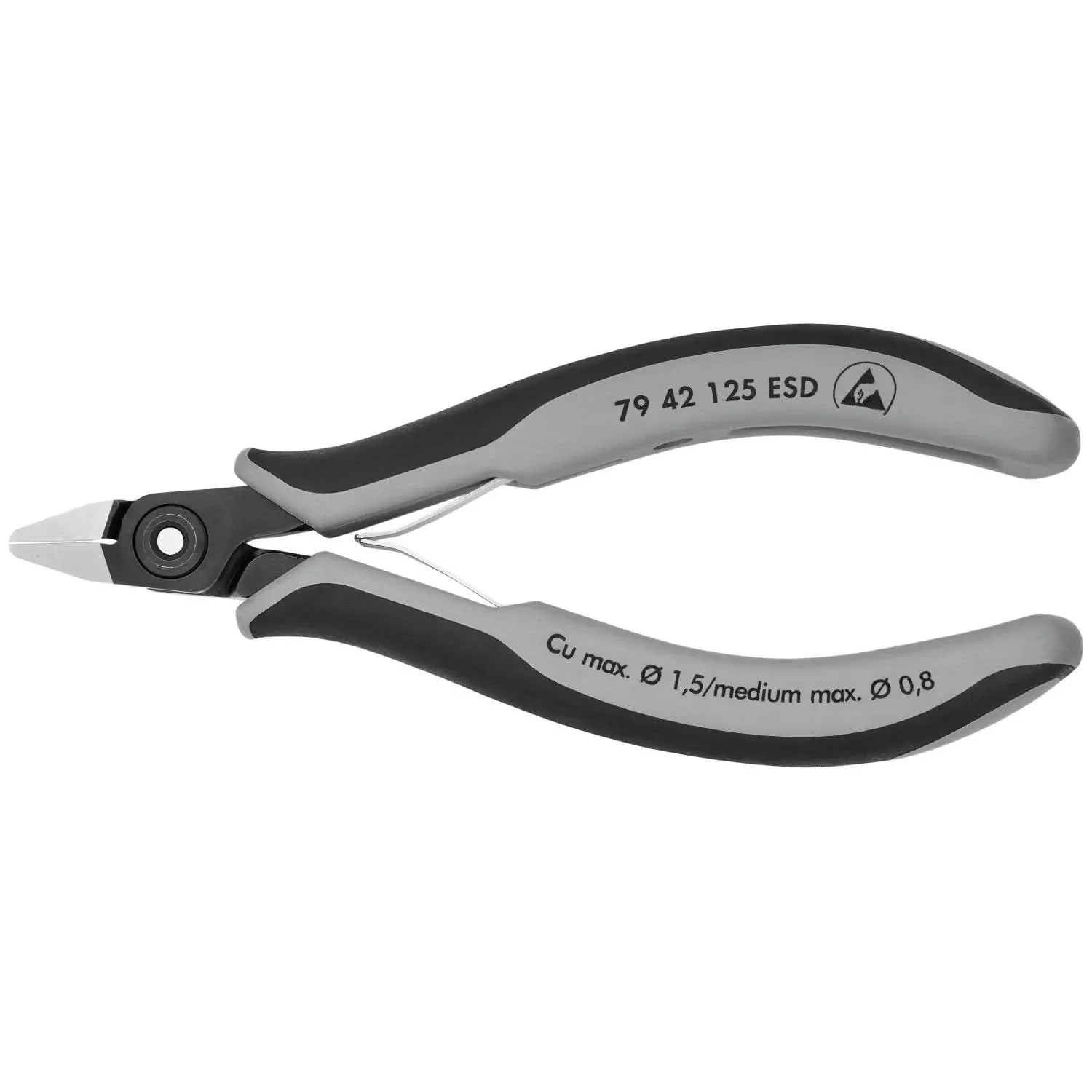 Knipex 79 42 125 ESD Electronics Diagonal Cutters-ESD Handles