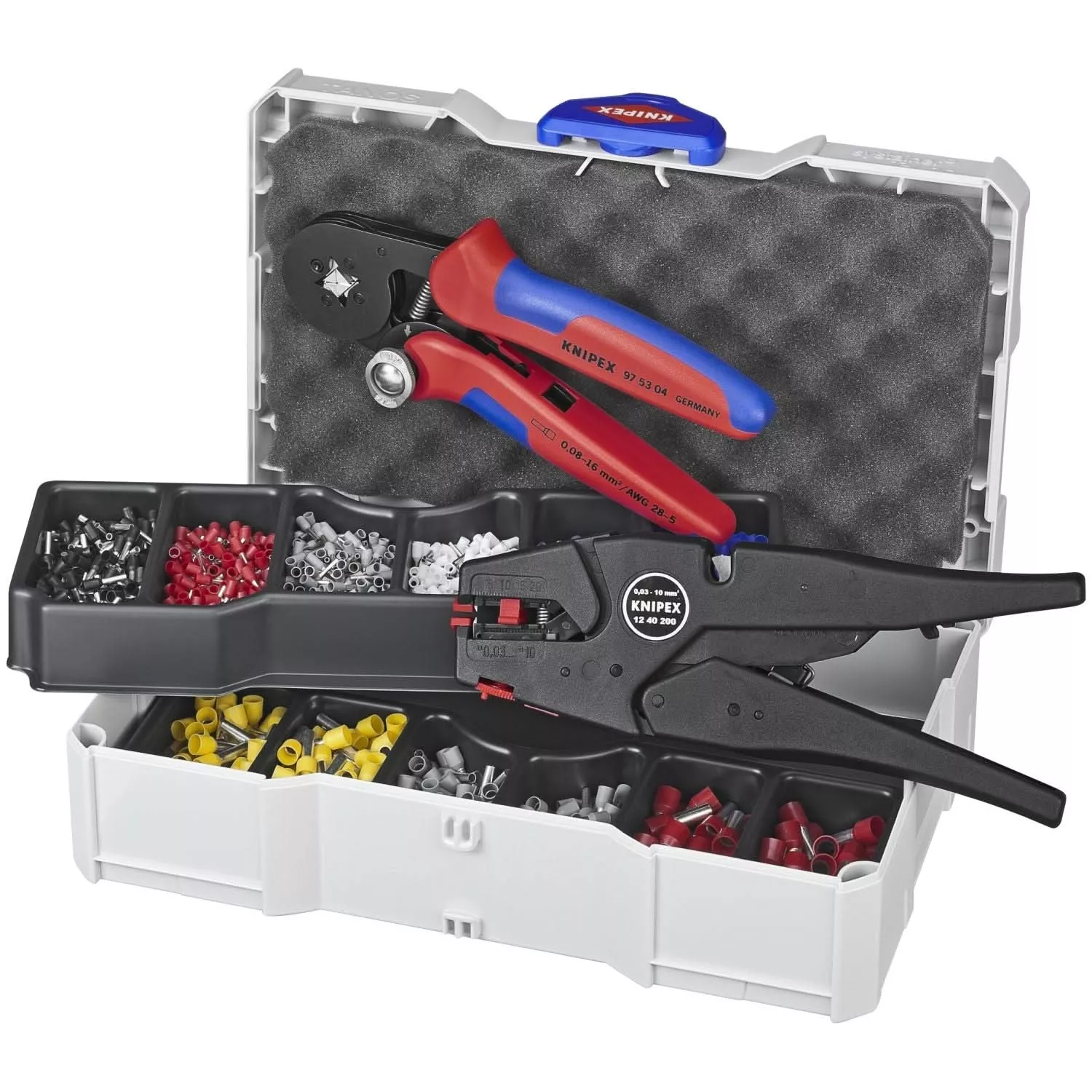Knipex 97 90 10 Crimp Assortments with 12 40 200 and 97 53 04
