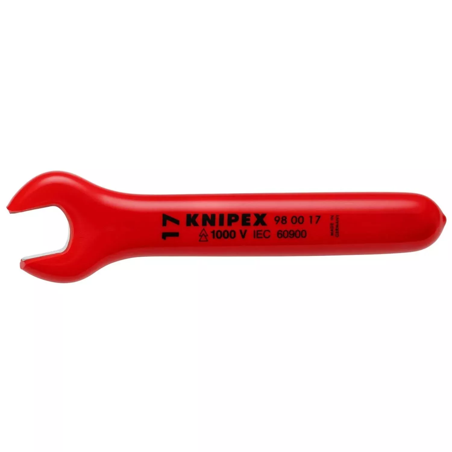 Knipex 98 00 17 Open End Wrench-1000V Insulated 17 mm